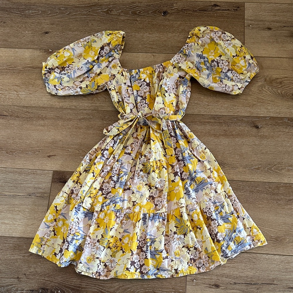 Floral Puff Sleeve Mini Dress